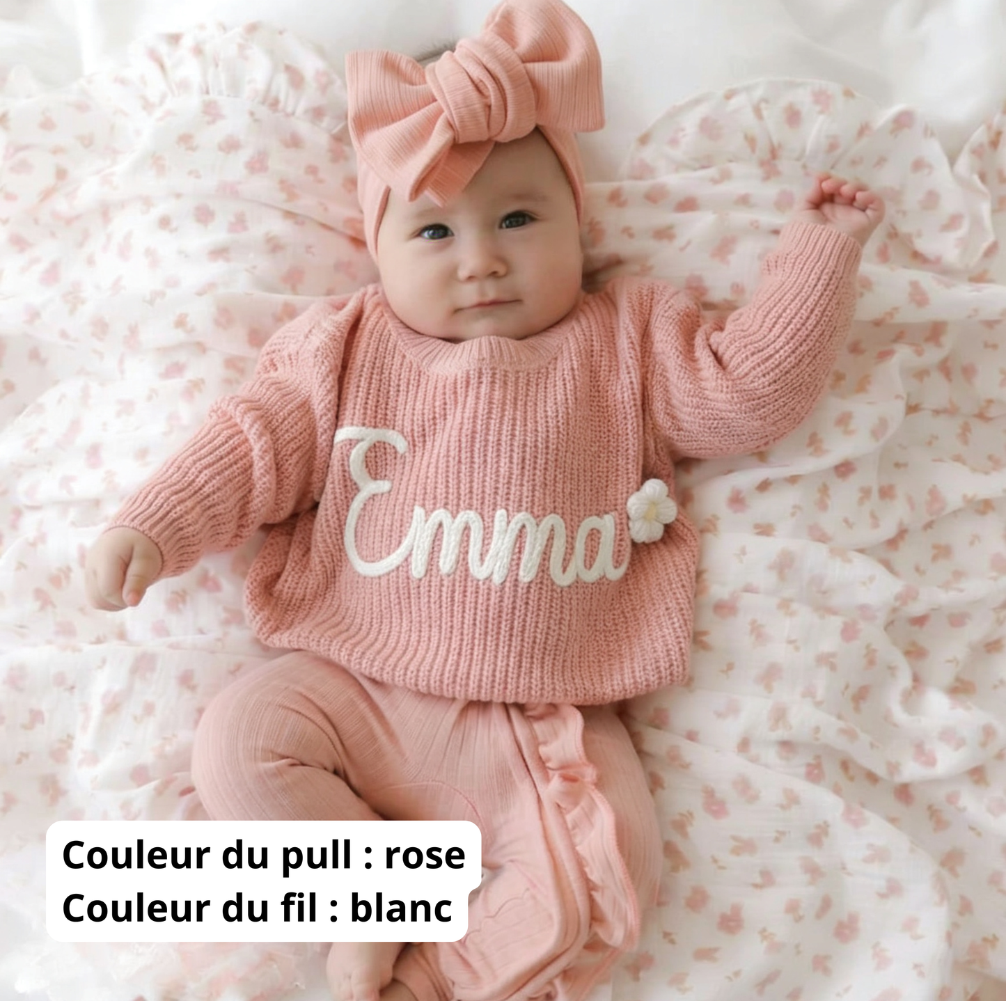 Pull personnalisé tricoté à la main