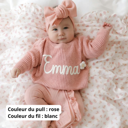 Pull personnalisé tricoté à la main