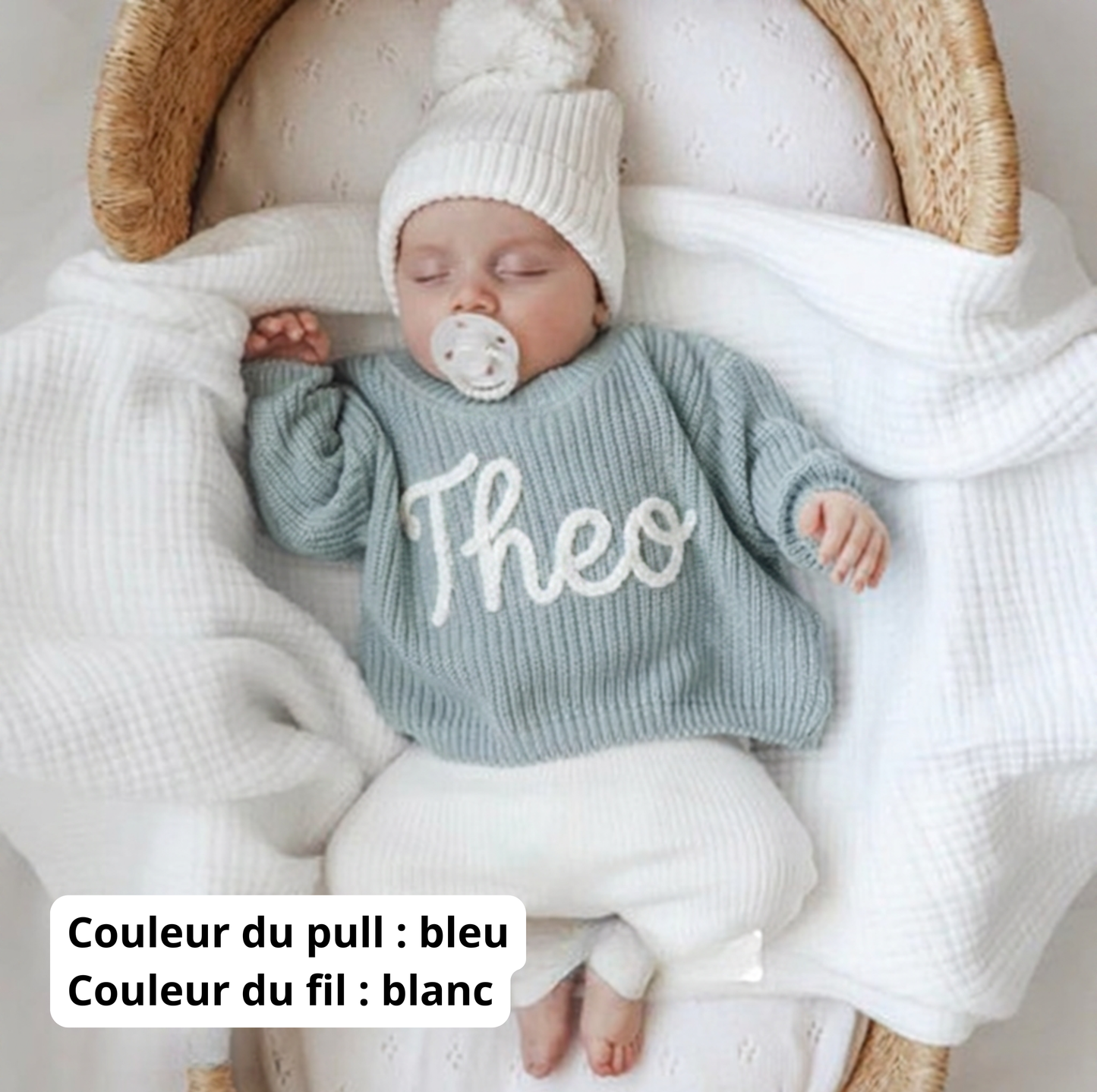 Pull personnalisé tricoté à la main