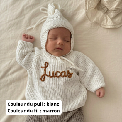 Pull personnalisé tricoté à la main
