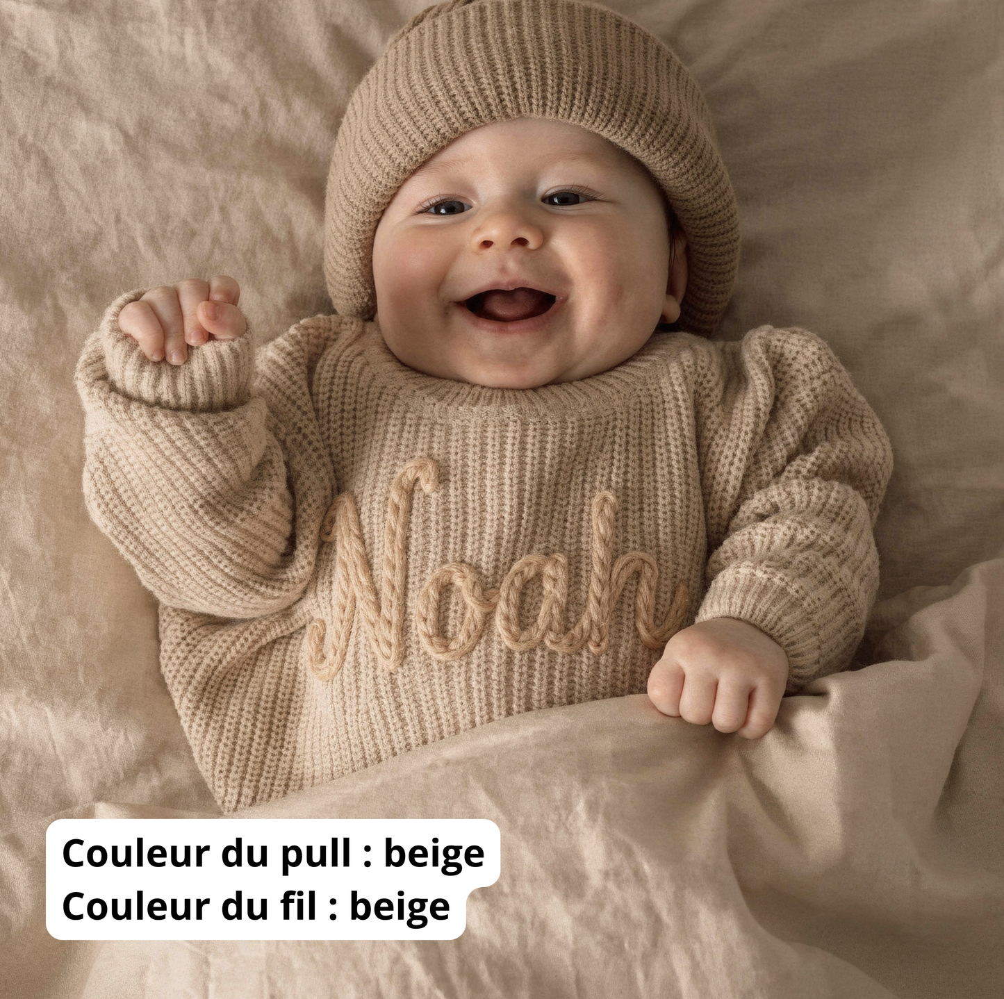 Pull personnalisé tricoté à la main