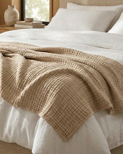 Couverture extra douce - 100% mousseline de coton