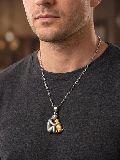 Collier Étreinte Éternelle porté — version chien