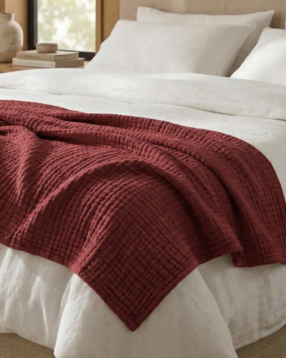 Couverture extra douce - 100% mousseline de coton