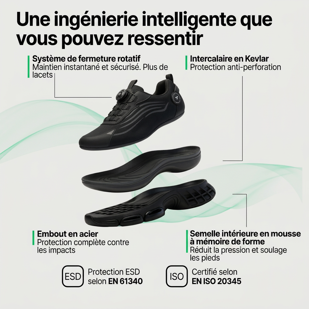 Chaussures de travail Kaneo PRO - conçu pour la sécurité et le confort